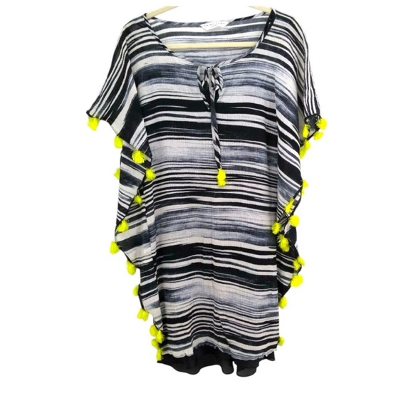 Trina Turk Other - Trina Turk Women’s Spacedye Tassel Beach Pool Swim Cover Up Mini Dress Size 4